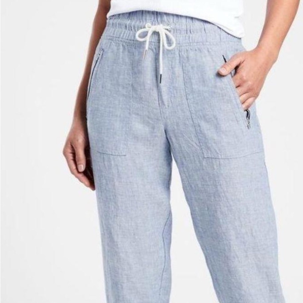 Light Blue Women's Cabo Linen Jogger